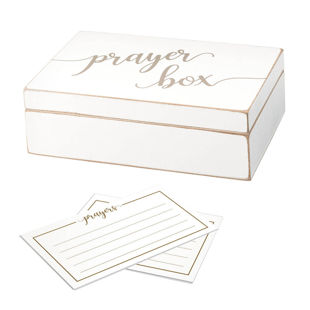 Distressed White Prayer Box