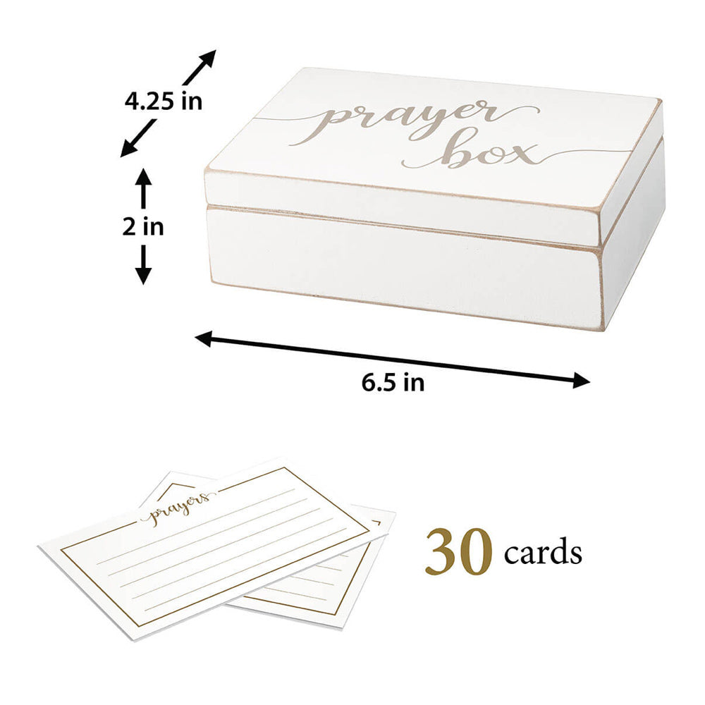 Distressed White Prayer Box