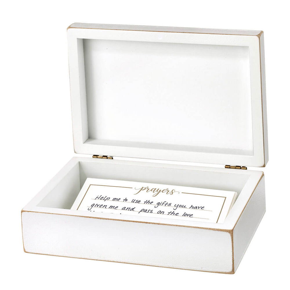 Distressed White Prayer Box