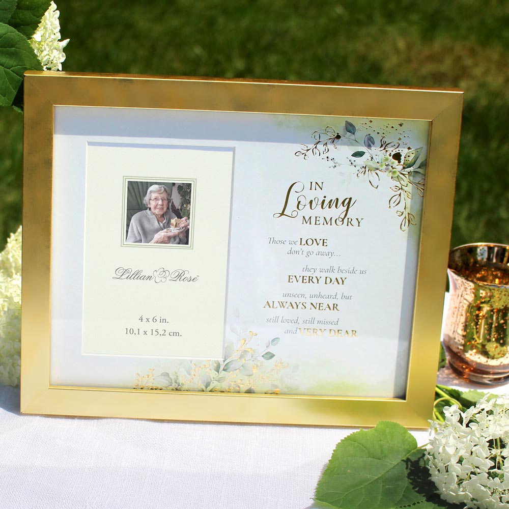 Botanical In Loving Memory Memorial Photo Frame