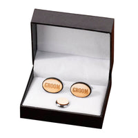 Thumbnail for Wooden Groom Cufflinks & Tie Tack Set