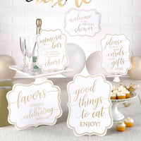 Thumbnail for Gold Bridal Shower Décor Sign Kit (Set of 6)