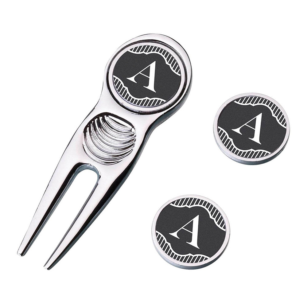 Script Initial Golf Divot Tool & Marker Set