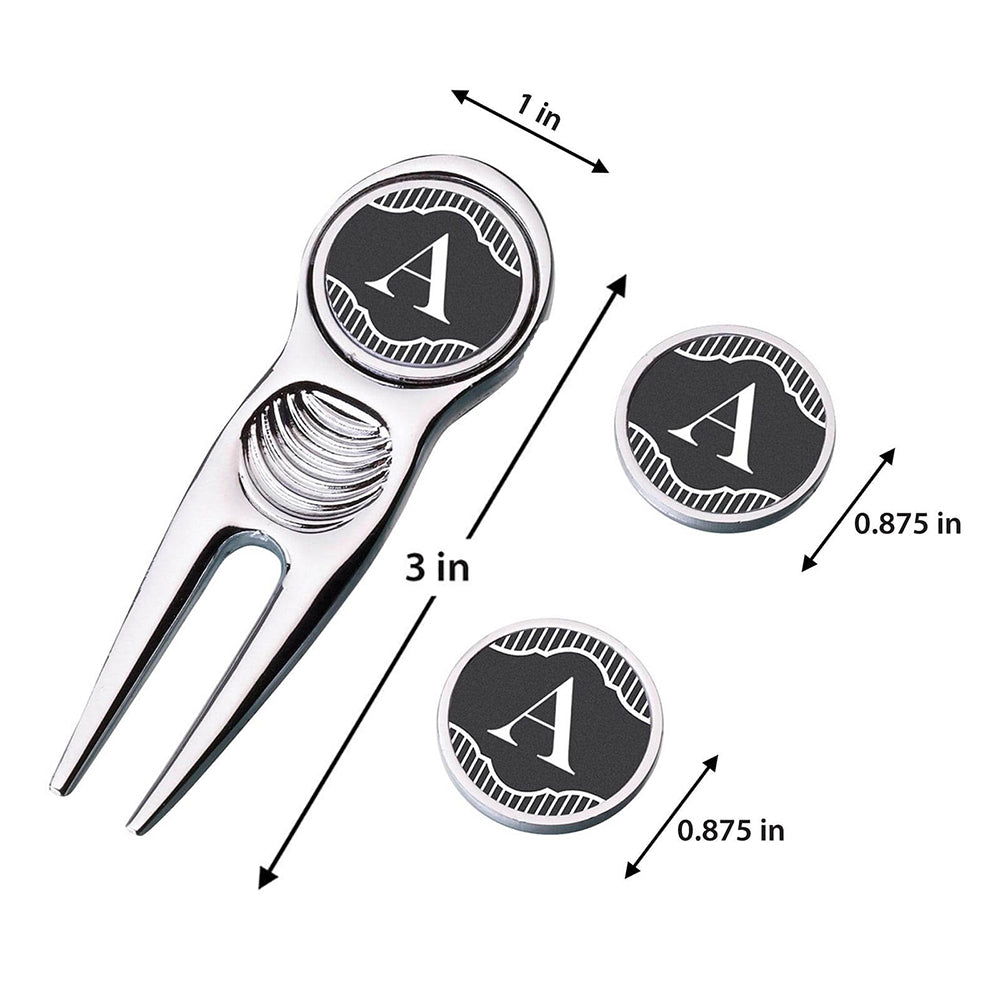 Script Initial Golf Divot Tool & Marker Set