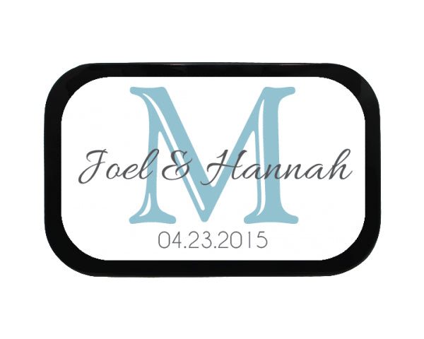 Letter Monogram Personalized Mint Tins