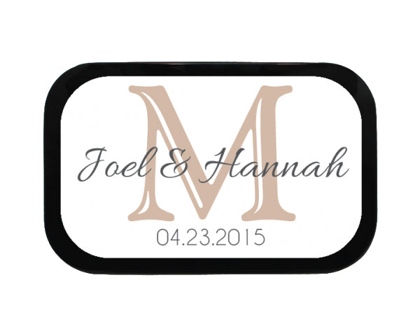 Letter Monogram Personalized Mint Tins