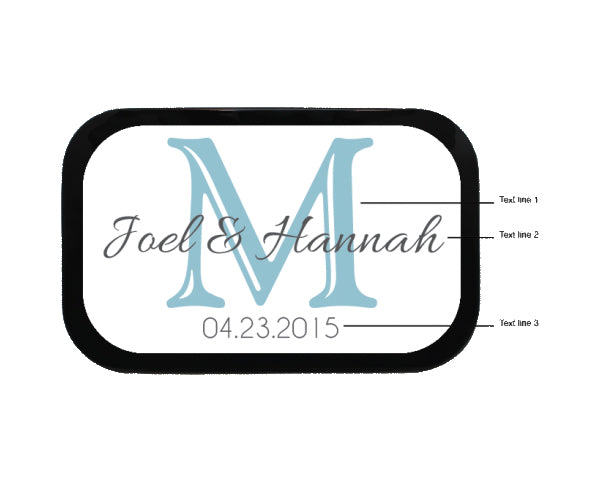 Letter Monogram Personalized Mint Tins