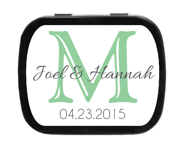 Letter Monogram Personalized Mint Tins