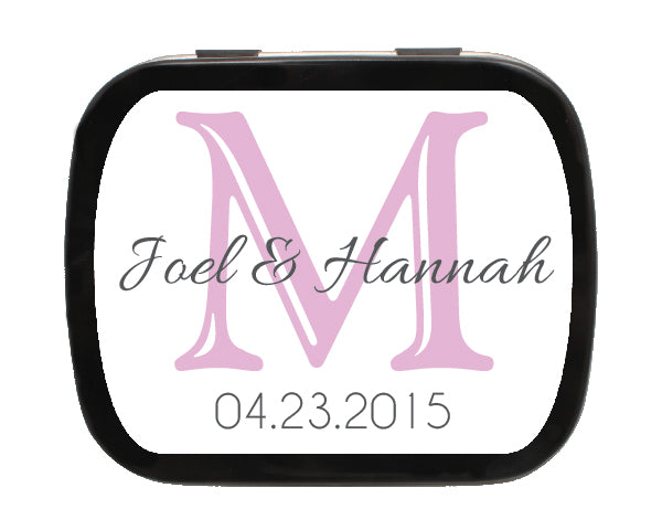 Letter Monogram Personalized Mint Tins