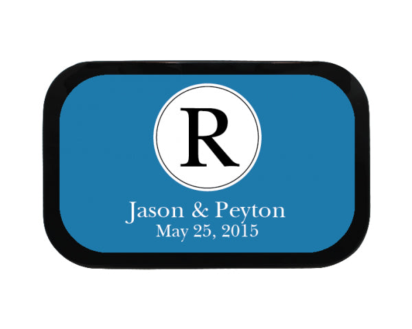 Circle Monogram Personalized Mint Tins