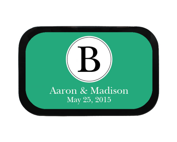 Circle Monogram Personalized Mint Tins