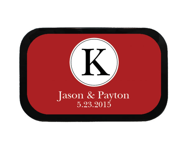 Circle Monogram Personalized Mint Tins