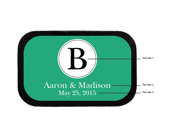 Circle Monogram Personalized Mint Tins