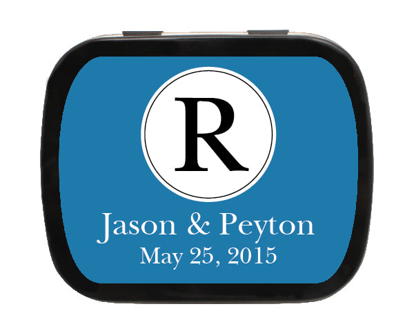 Circle Monogram Personalized Mint Tins