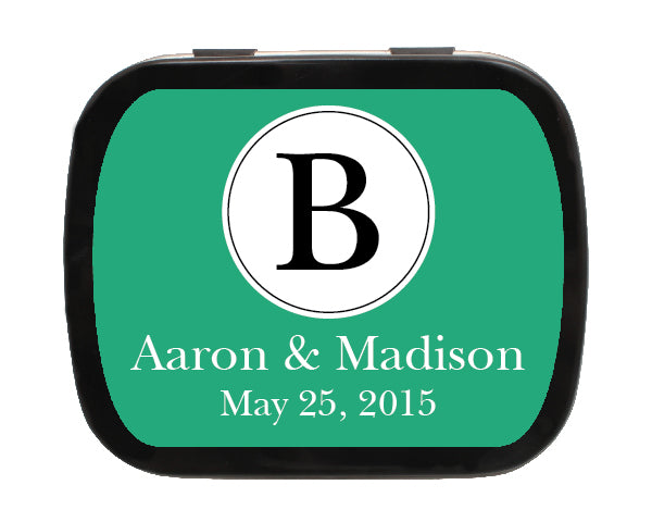 Circle Monogram Personalized Mint Tins