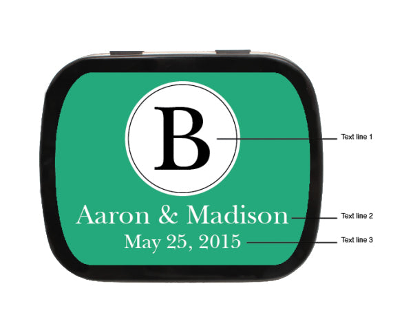 Circle Monogram Personalized Mint Tins