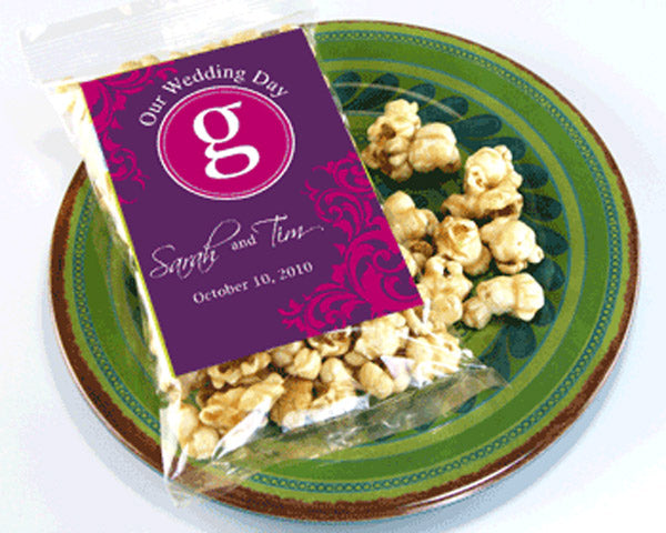 Personalized Caramel Corn Wedding Favors - Main Image | My Wedding Favors