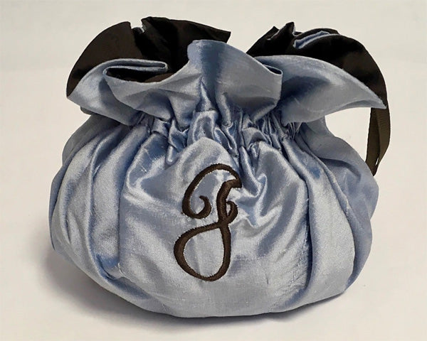 Personalized Dupioni Silk Jewelry Pouch - Alternate Image 2 | My Wedding Favors
