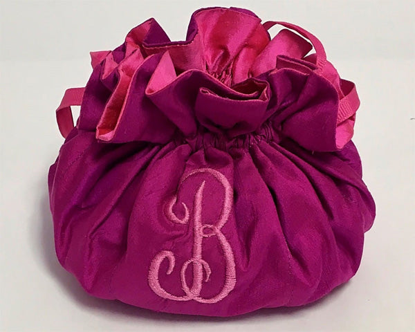Personalized Dupioni Silk Jewelry Pouch - Alternate Image 4 | My Wedding Favors