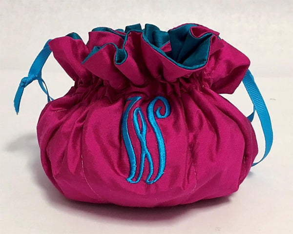 Personalized Dupioni Silk Jewelry Pouch - Alternate Image 5 | My Wedding Favors