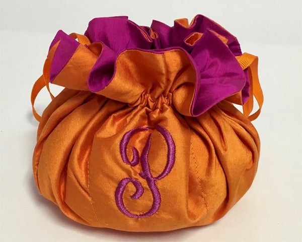 Personalized Dupioni Silk Jewelry Pouch - Alternate Image 6 | My Wedding Favors