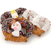 Thumbnail for Tie The Knot Wedding Chocolate & Caramel Pretzel Twists - Main Image | My Wedding Favors