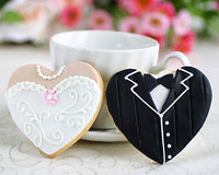 Thumbnail for Heart Shaped Dress and Tux Cookies - Main Image | My Wedding Favors