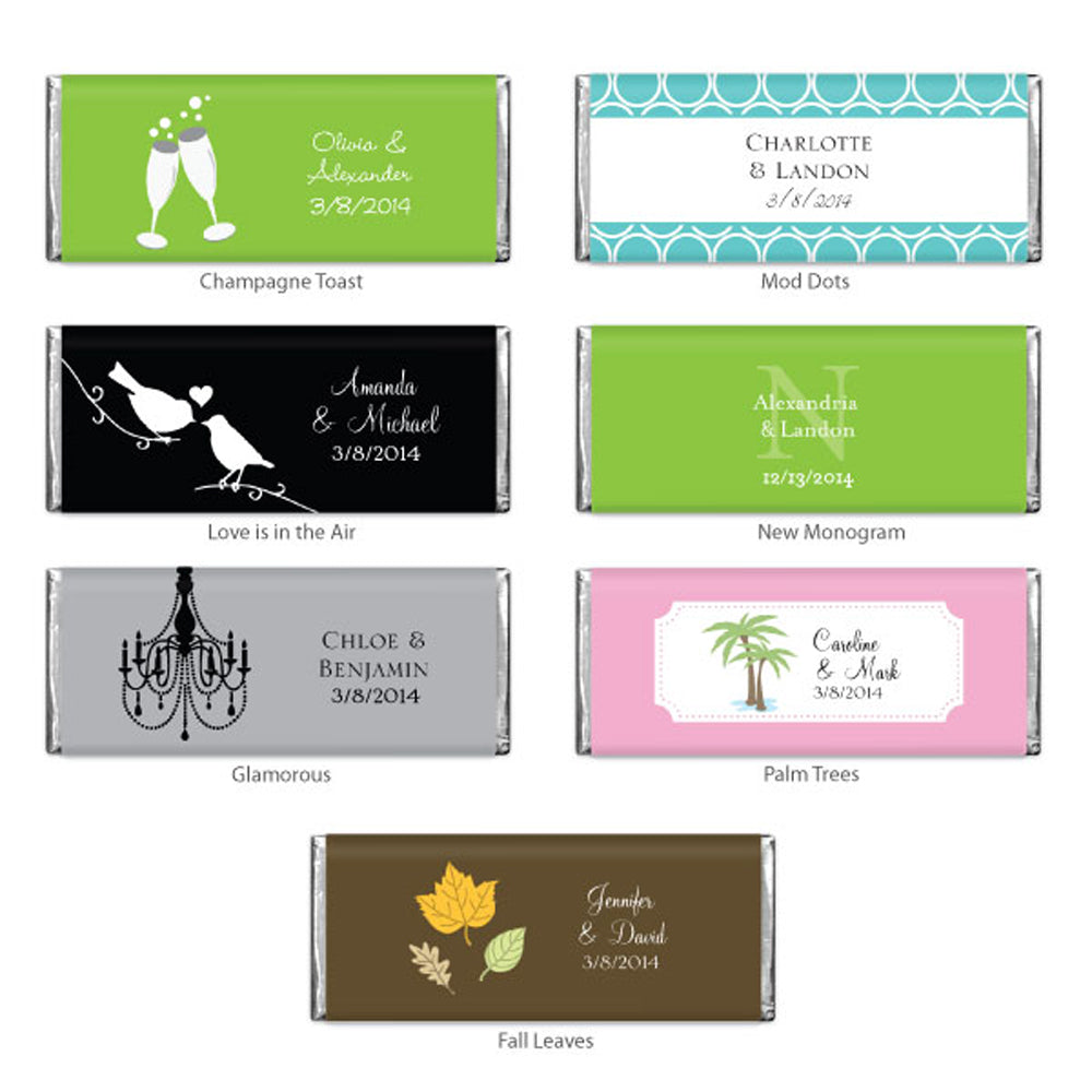 Personalized 1.5 oz. Hershey Chocolate Bars (Many Designs Available) - Alternate Image 4 | My Wedding Favors