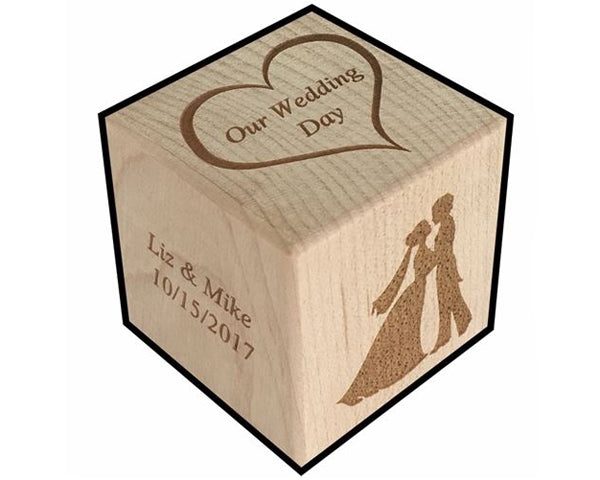 Personalized Wedding Day Gift Block - Main Image | My Wedding Favors