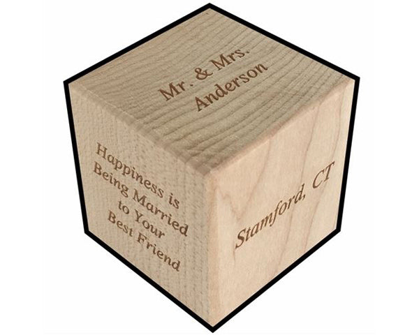 Personalized Wedding Day Gift Block - Alternate Image 2 | My Wedding Favors