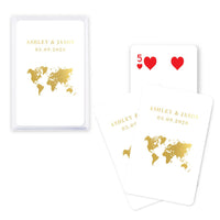Thumbnail for Personalized Travel & Adventure Playing Cards In Plastic Case - Main Image | My Wedding Favors
