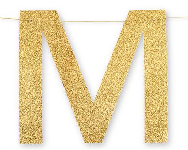 Customizable Gold Glitter Wedding Banner - Alternate Image 3 | My Wedding Favors
