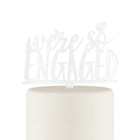 Thumbnail for We're So Engaged Acrylic Cake Topper (Available in Black & White) - Alternate Image 2 | My Wedding Favors