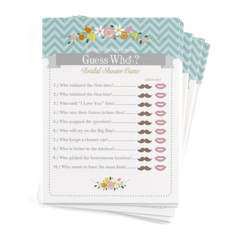 Guess Who Bridal Shower Card Game (Set of 25) - Alternate Image 2 | My Wedding Favors