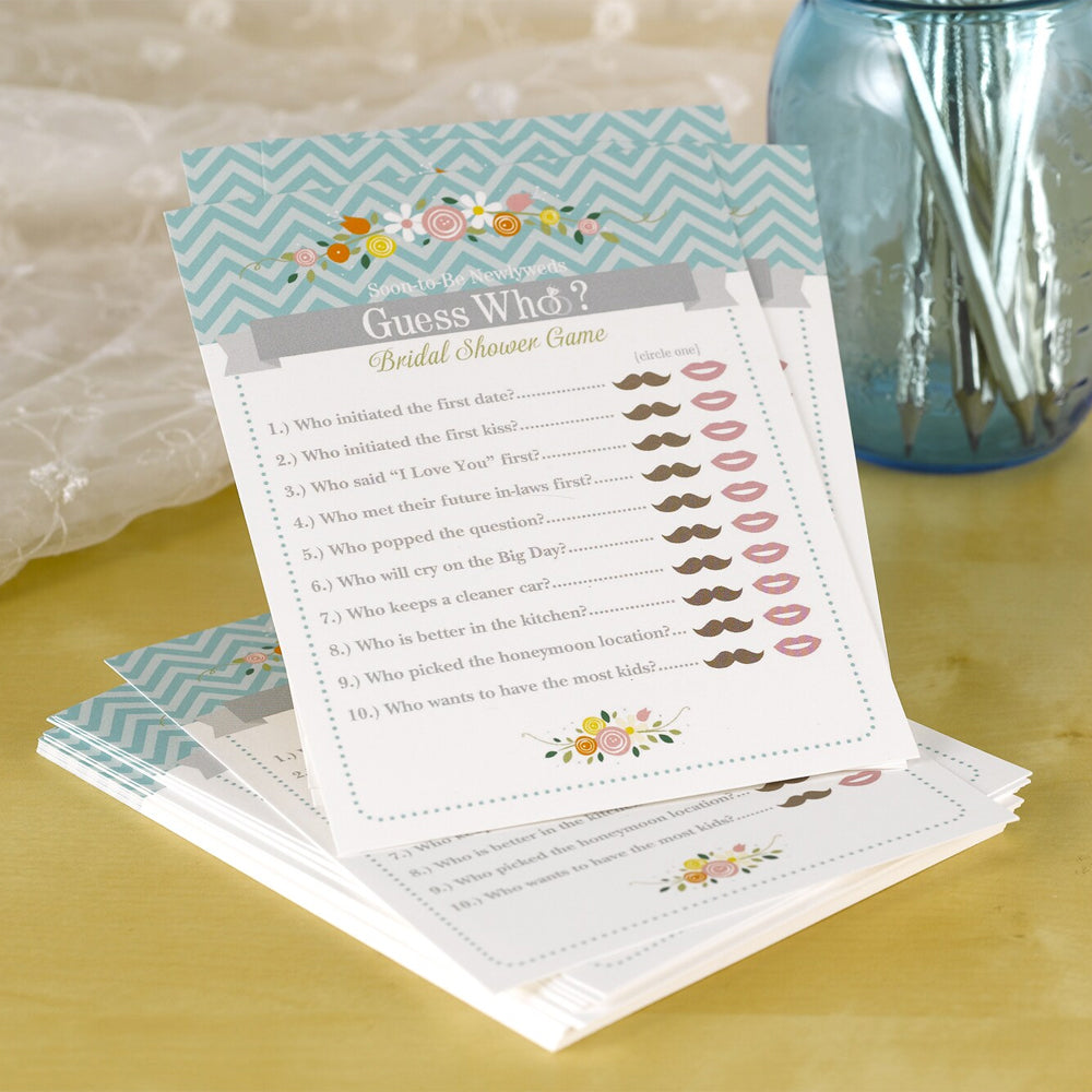 Guess Who Bridal Shower Card Game (Set of 25) - Main Image | My Wedding Favors