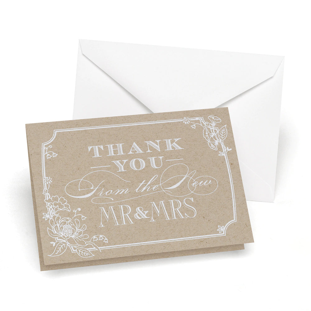Country Blossom Thank You Cards & Envelopes (Set of 50) - Main Image | My Wedding Favors