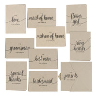 Thumbnail for Kraft Wedding Party Thank You Cards & Envelopes (Set of 30) - Main Image | My Wedding Favors