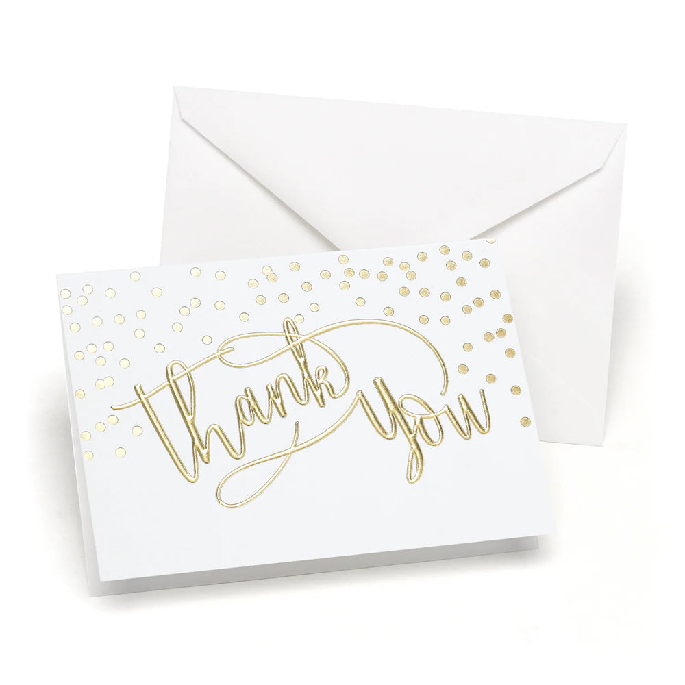 Foil Thank You Cards & Envelopes - Silver (Set of 50) - Alternate Image 2 | My Wedding Favors