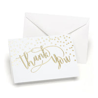 Thumbnail for Foil Thank You Cards & Envelopes - Silver (Set of 50) - Alternate Image 2 | My Wedding Favors