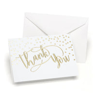 Foil Thank You Cards & Envelopes - Silver (Set of 50) - Alternate Image 2 | My Wedding Favors