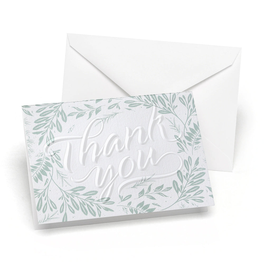Botanical Garden Thank You Cards & Envelopes (Set of 12)