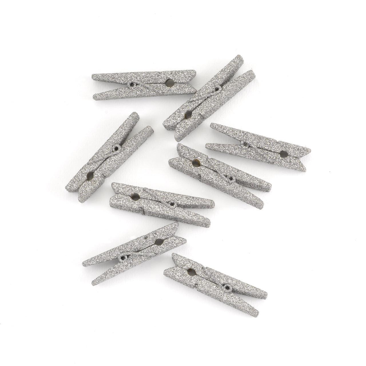 Mini Glitter Clothespins (Available in Multiple Colors) (Set of 8) - Main Image | My Wedding Favors