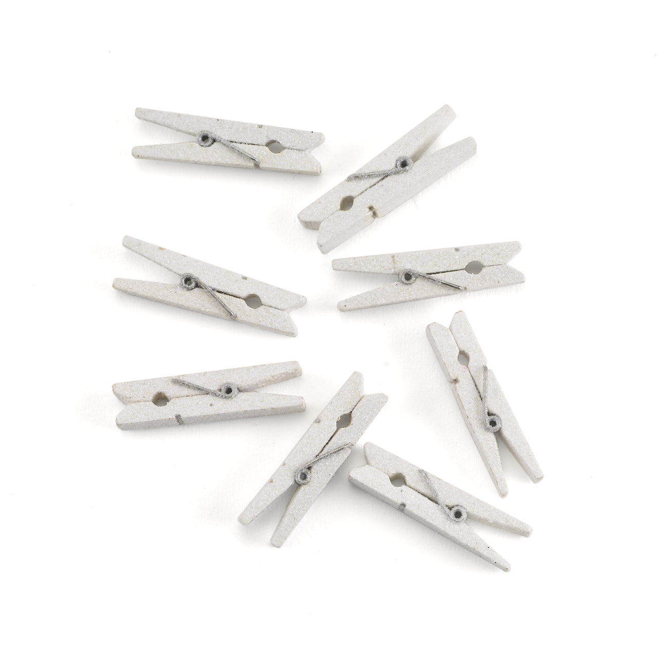 Mini Glitter Clothespins (Available in Multiple Colors) (Set of 8) - Alternate Image 2 | My Wedding Favors