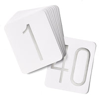 Classic Silver Metallic Foil Table Number Cards (1-40) - Alternate Image 2 | My Wedding Favors