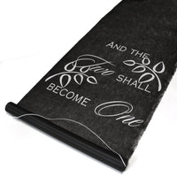 Thumbnail for Two Shall Become One Aisle Runner (Black or White) - Alternate Image 4 | My Wedding Favors