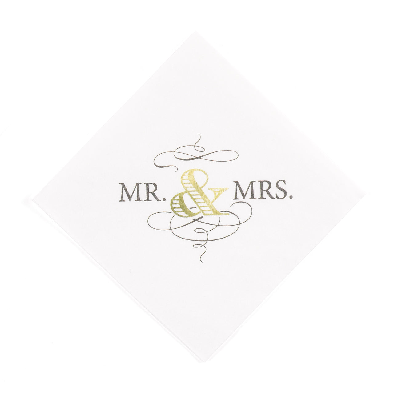 Mr. & Mrs. Classic Beverage Napkins (Set of 50) - Main Image | My Wedding Favors