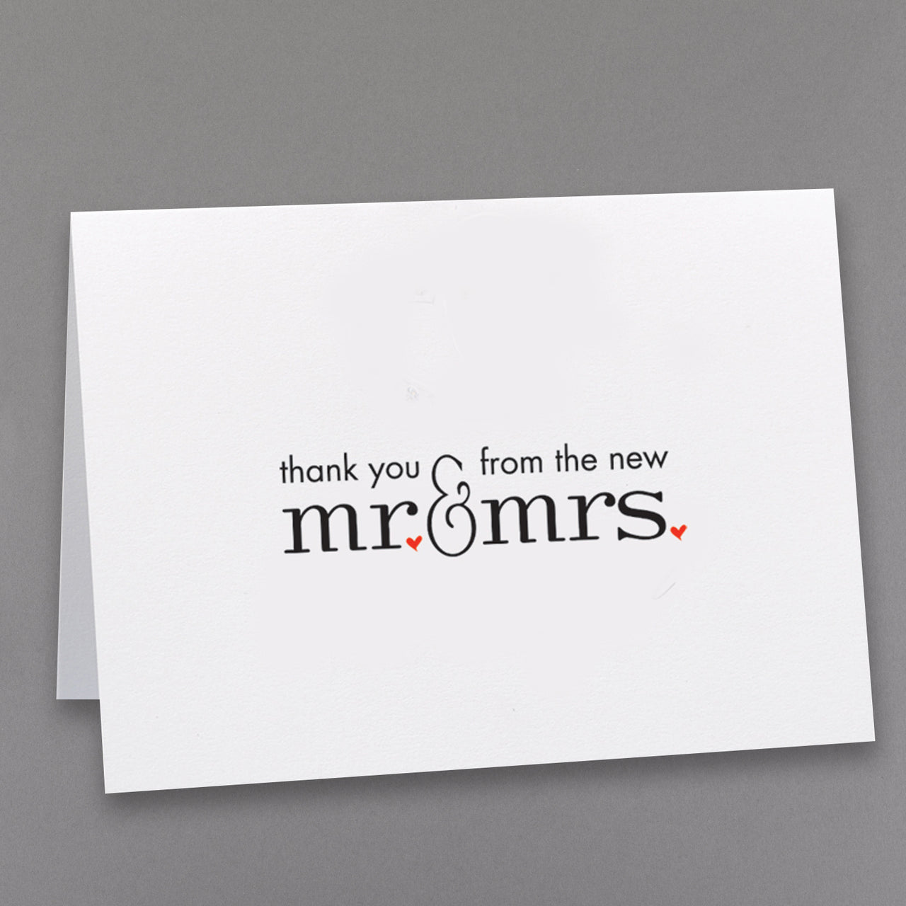 Mr. & Mrs. Thank You Card and Envelope (Set of 50) - Alternate Image 2 | My Wedding Favors