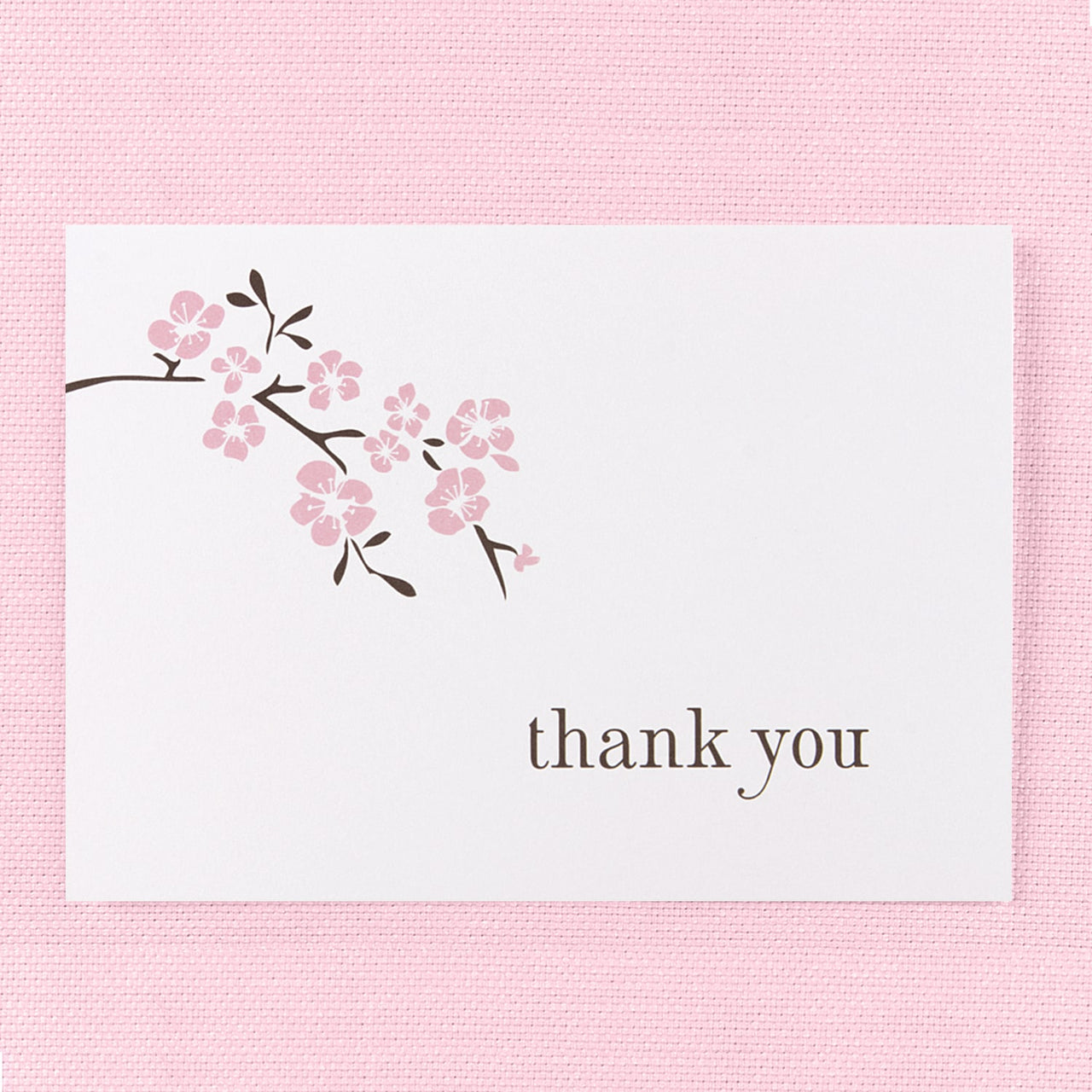 Cherry Blossom - Thank You Card and Envelope (Package of 50) - Alternate Image 2 | My Wedding Favors