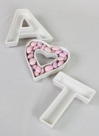 Ceramic Letter Dishes - Alternate Image 5 | My Wedding Favors