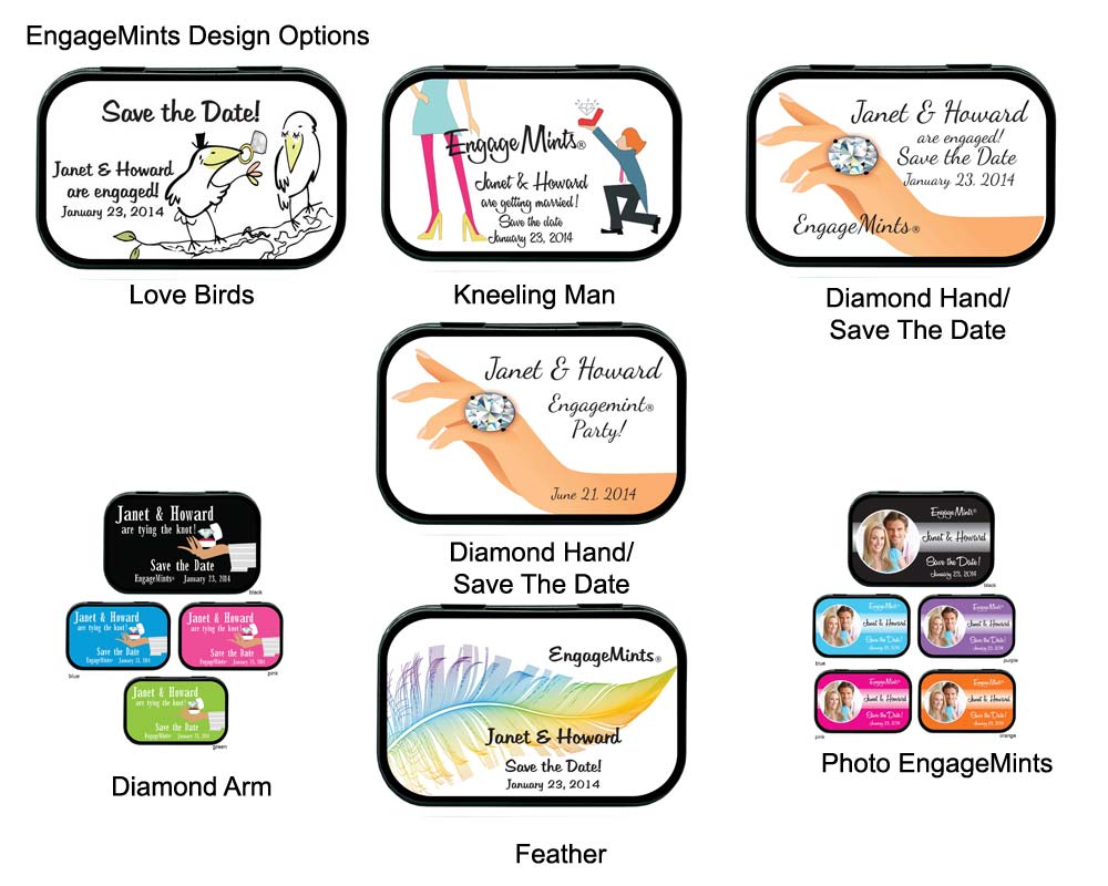 Engagemints Personalized Mint Tins (Exclusive Designs) - Large